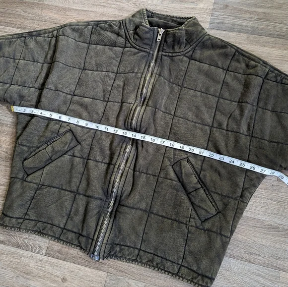 NWT Free People Dolman Quilted Jacket Dusted Military Size Medium - Picture 6 of 9